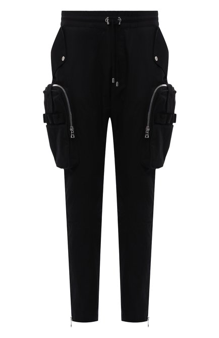 Мужские хлопковые брюки-карго BALMAIN черного цвета по цене 182500 руб., арт. WH0PJ035/C222 | Фото 1