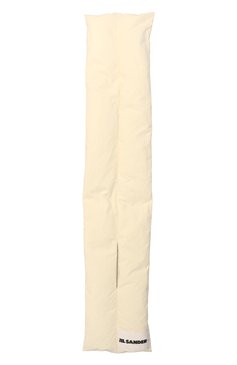 Женский шарф JIL SANDER кремвого цвета, арт. J40TE0002/J70008 | Фото 4 (Материал: Текстиль, Синтетический материал; Материал сплава: Проставлено; Нос: Не проставлено)