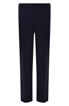 Мужские шерстяные брюки MARCO PESCAROLO темно-синего цвета, арт. EV0M/ZIP/4611 | Фото 1 (Big sizes: Big Sizes; Материал внешний: Шерсть; Силуэт М (брюки): Чиносы; Длина (брюки, джинсы): Стандартные; Стили: Кэжуэл)