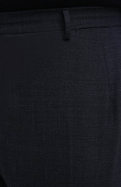 Мужские шерстяные брюки BRIONI темно-синего цвета, арт. RPL20P/09AG8/M0ENA | Фото 5 (Big sizes: Big Sizes; Материал внешний: Шерсть; Длина (брюки, джинсы): Стандартные; Стили: Классический; Материал подклада: Синтетический материал, Хлопок; Случай: Формальный)