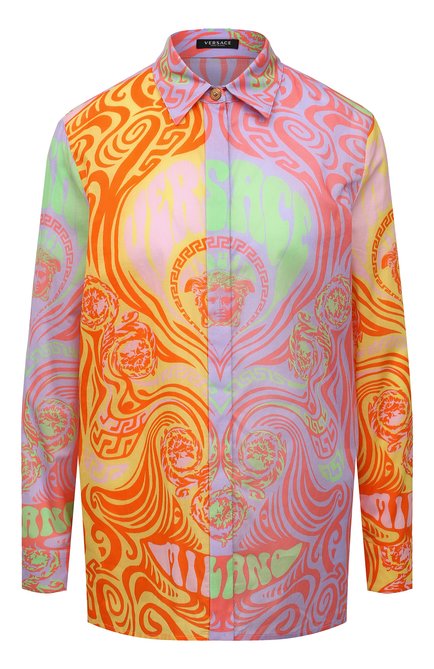 Женская хлопковая рубашка VERSACE разноцветного цвета по цене 115000 руб., арт. 1001360/1A02879 | Фото 1