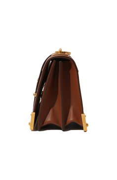 Женская сумка cahier PRADA коричневого цвета, арт. 1BD045-2AIX-F0046-XCH | Фото 4 (Сумки-технические: Сумки через плечо; Материал: Натуральная кожа; Размер: mini; Ремень/цепочка: На ремешке)
