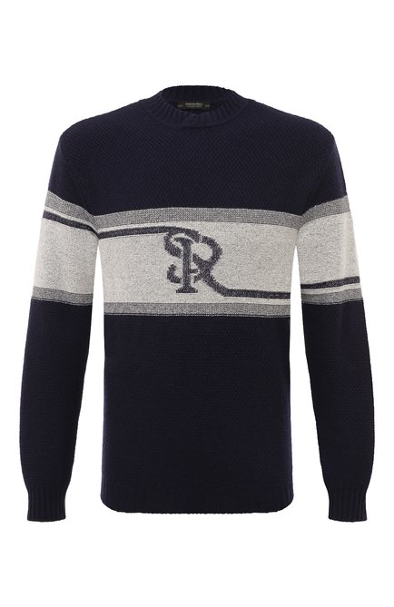 Мужской свитер из шерсти и кашемира STEFANO RICCI темно-синего цвета по цене 144000 руб., арт. K808073GS1/F23482 | Фото 1