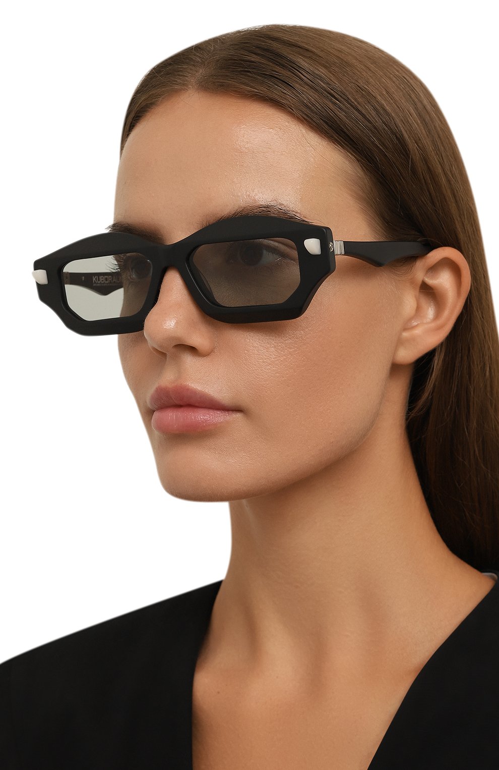 Женские солнцезащитные очки KUB0RAUM черного цвета, арт. Q6 BM GREY1 | Фото 2 (Региональные ограничения белый список (Axapta Mercury): Не проставлено; Нос: Не проставлено; Материал: Пластик; Тип очков: С/з; Оптика Гендер: оптика-женское; Очки форма: Прямоугольные)