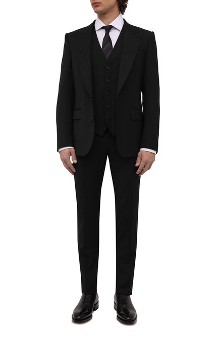 Мужской костюм-тройка DOLCE & GABBANA черного цвета по цене 288500 руб., арт. GKGIMT/FRRDT | Фото 1