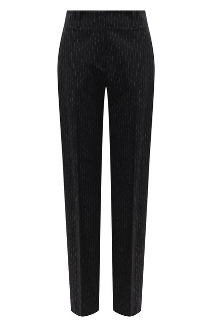 Женские хлопковые брюки HUGO черного цвета, арт. 50509164 | Фото 1 (Драгоценные камни: Проставлено; Материал внешний: Хлопок; Материал сплава: Проставлено; Длина (брюки, джинсы): Удлиненные)