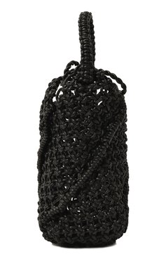 Женская сумка-тоут woven swirl YUZEFI черного цвета, арт. YUZC0-HB-SWS-00 | Фото 4 (Сумки-технические: Сумки top-handle; Размер: medium; Материал сплава: Проставлено; Материал: Текстиль, Экокожа; Драгоценные камни: Проставлено)
