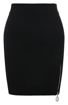 Женская юбка из вискозы M05CH1NO JEANS черного цвета, арт. 232K2/A0182/8711 | Фото 1 (Стили: Гламурный; Длина Ж (юбки, платья, шорты): Мини; Женское Кросс-КТ: Юбка-одежда; Материал сплава: Проставлено; Матери ал внешний: Вискоза; Драгоценные камни: Проставлено)