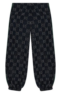 Мужского хлопковые джоггеры GUCCI синего цвета, арт. 571388/XJBEJ | Фото 2 (Unisex kids: Брюки; Статус проверки: Проверено, Проверена категория; Девочки Кросс-КТ: Джоггеры-одежда; Материал подклада: Хлопок; Ростовка одежда: 10 - 11 лет | 140 - 146см, 12 лет | 152 см, 4 года | 104 см, 5 лет | 110 см, 6 лет | 116 см, 8 лет | 128 см)
