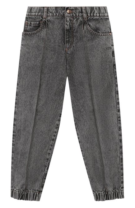 Детские джинсы BRUNELLO CUCINELLI серого цвета по цене 53800 руб., арт. BH188P453C | Фото 1