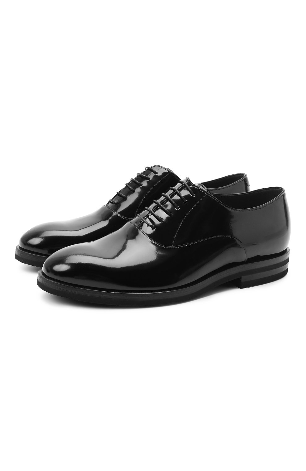 Мужские кожаные оксфорды BRUNELLO CUCINELLI черного цвета, арт. MZUSUMK937 | Фото 1 (Материал внутренний: Натуральная кожа; Стили: Классический; Мужское Кросс-КТ: Вечерняя обувь; высота каблука: 2,7; ширина носка стельки: 9,1, 9,4; толщина подошвы: 1,2)
