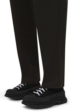 Мужские текстильные ботинки tread slick ALEXANDER MCQUEEN черного цвета, арт. 604254/W4L32 | Фото 3 (Материал внешний: Текстиль; Мужское Кросс-КТ: Ботинки-обувь; Материал внутренний: Натуральная кожа; Материал утеплителя: Без утеплителя; Подошва: Массивная)
