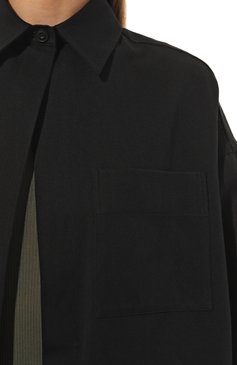 Женская льняная рубашка DESTIN черного цвета, арт. DDS3MAT/ALBIBANCAN | Фото 5 (Рукава: Длинные; Принт: Без принта; Женское Кросс-КТ: Рубашка-одежда; Длина (для топов): Удлиненные; Материал сплава: Проставлено; Материал внешний: Лен; Драгоценные камни: Проставлено; Стили: Кэжуэл)