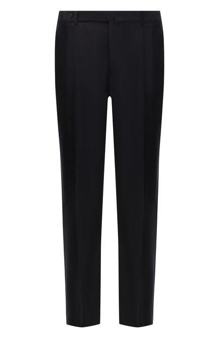 Мужские шерстяные брюки BRIONI темно-синего цвета по цене 89950 руб., арт. RPAI0M/P1A1B/CAPRI | Фото 1
