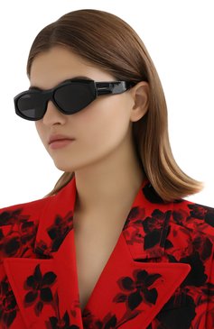 Женские солнцезащитные очки GIVENCHY черного цвета, арт. 7154/G 807 | Фото 2 (Региональные ограничения белый список (Axapta Mercury): RU; Тип очков: С/з; Очки форма: Узкие)