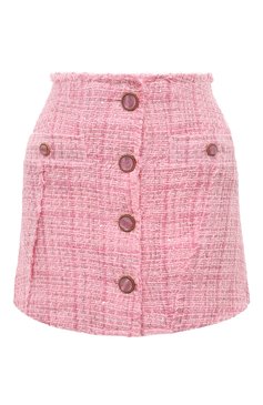 Женск ая юбка GCDS розового цвета, арт. FW23W650534 | Фото 1 (Длина Ж (юбки, платья, шорты): Мини; Материал внешний: Синтетический материал, Хлопок; Материал сплава: Проставлено; Драгоценные камни: Проставлено; Стили: Кэжуэл)