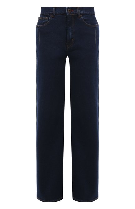 Женские джинсы BLCV синего цвета, арт. 102DSHMS030_IB | Фото 1 (Длина (брюки, джинсы): Стандартные; Материал сплава: Проставлено; Материал внешний: Хлопок; Драгоценные камни: Проставлено)