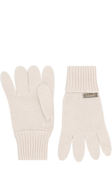 Детские перчатки из шерсти IL TRENINO бежевого цвета, арт. 18 5059/E3 | Фото 2 (Материал: Шерсть, Текстиль; Статус проверки: Проверено, Проверена категория)