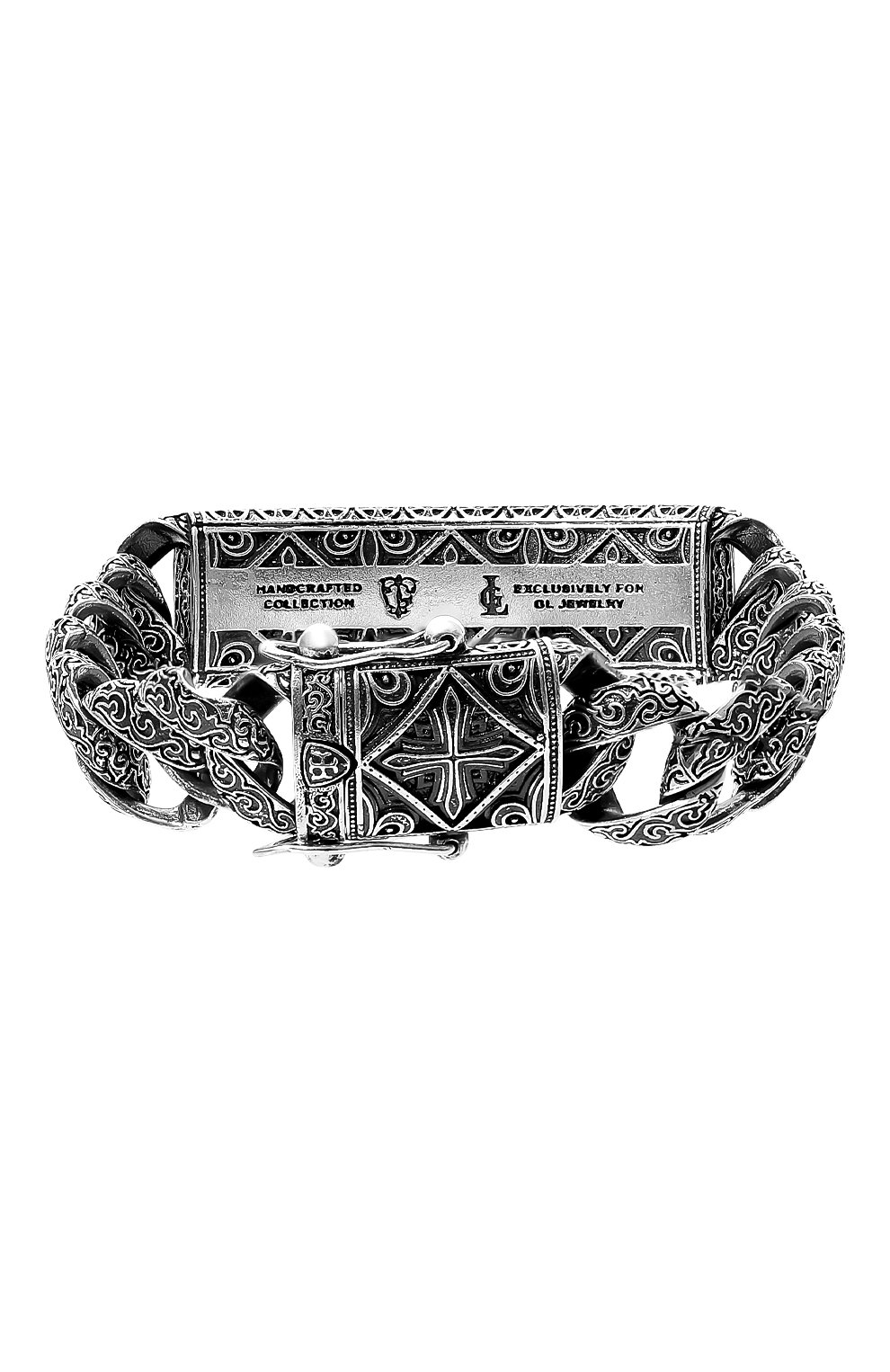 Мужской браслет доспехи воина GL JEWELRY серебряного цвета, арт. M400004-S97-01 | Фото 1 (Материал: Серебро)