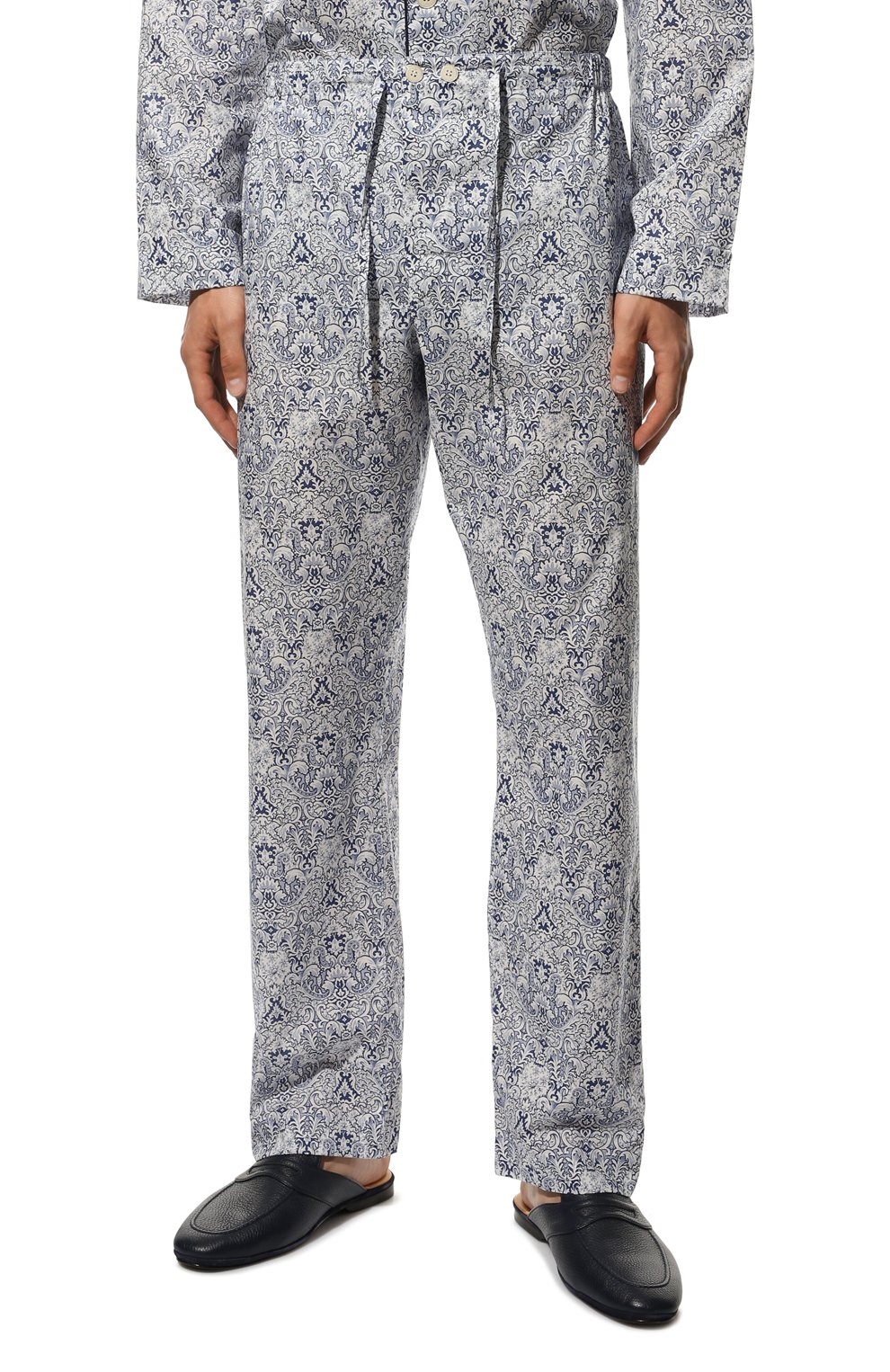 Мужская хлопковая пижама ROBERTO RICETTI синего цвета, арт. PIGIAMA VENEZIA LUNG0/0R02806 | Фото 5 (Рукава: Длинные; Длина (брюки, джинсы): Стандартные; Кросс-КТ: домашняя одежда; Длина (для топов): Стандартные; Материал внешний: Хлопок)