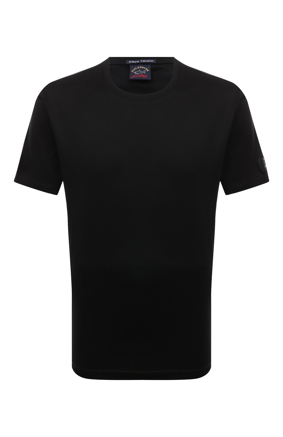 Хлопковая футболка Paul&Shark 13311634, цвет чёрный, размер 52