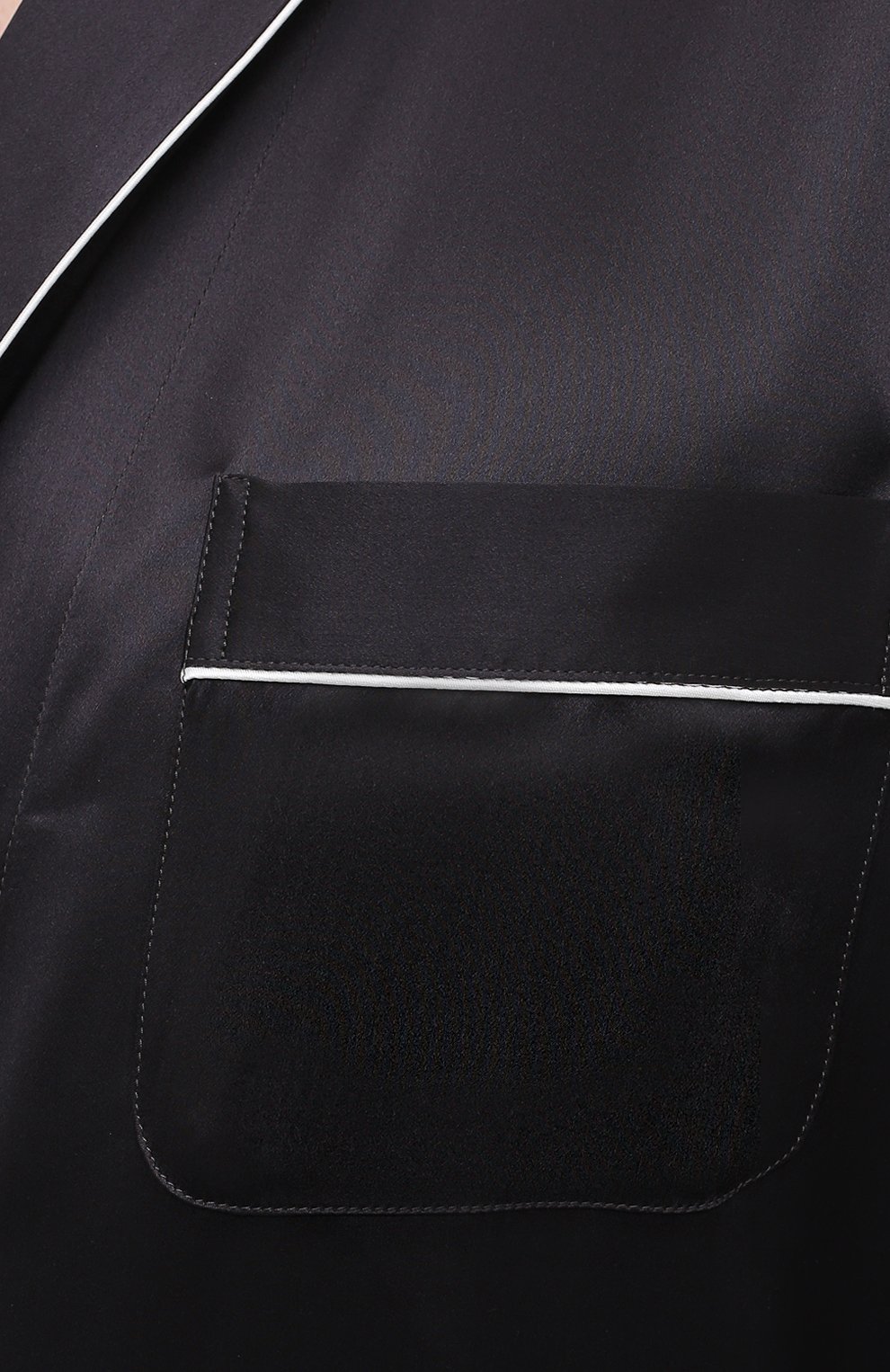 Мужской шелковый халат ZIMMERLI темно-серого цвета, арт. 6000-75131 | Фото 5 (Материал внешний: Шелк; Рукава: Длинные; Кросс-КТ: домашняя одежда; Длина (верхняя одежда): Длинные)