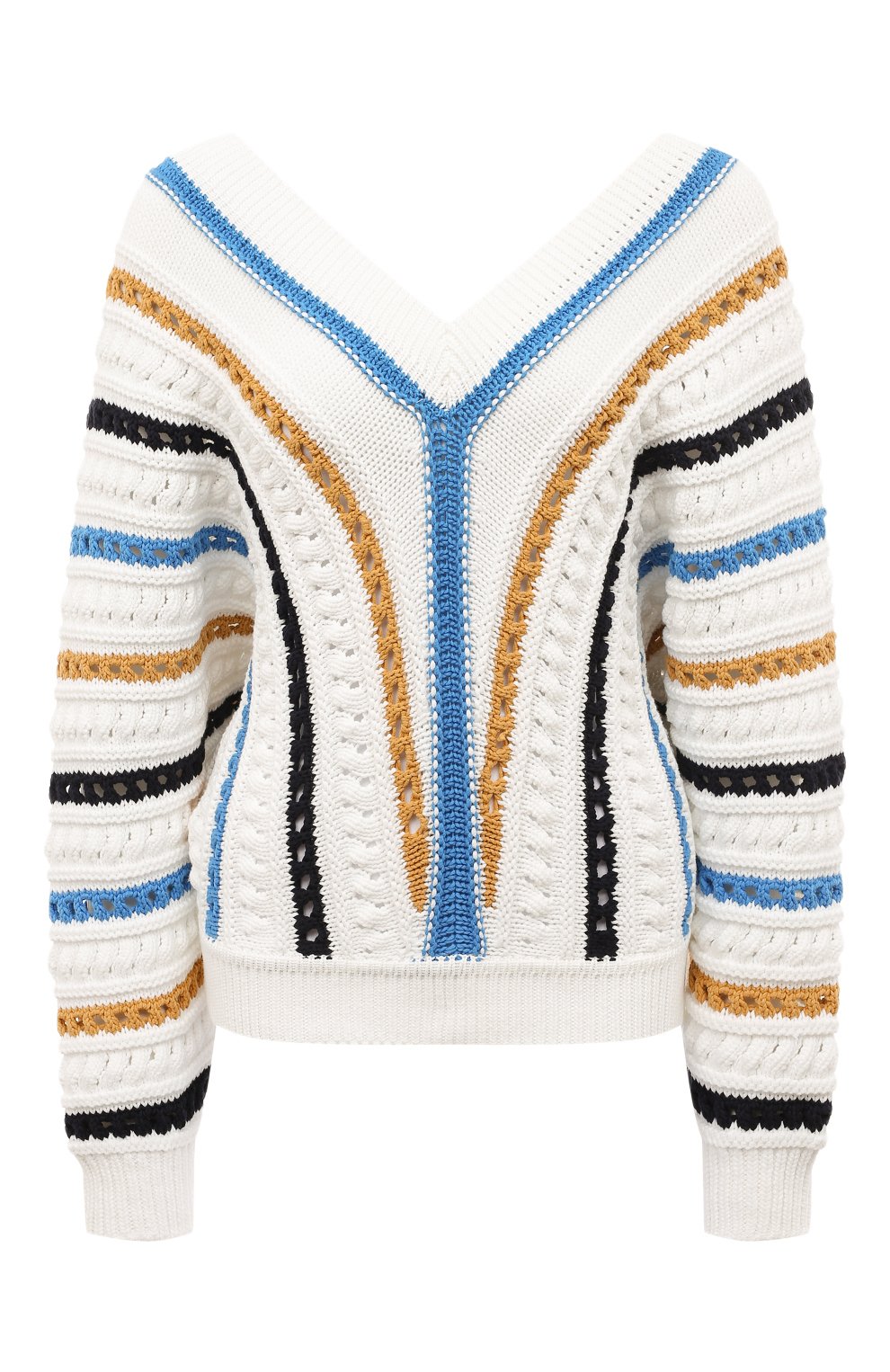 Хлопковый свитер BOSS 50493888, цвет белый, размер 48