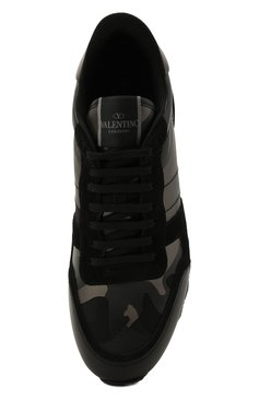 Мужские комбинированные кроссовки rockrunner VALENTINO черного цвета, арт. XY2S0723/NTA | Фото 6 (Материал внешний: Текстиль; Стили: Классический; Материал утеплителя: Без утеплителя; Материал внутренний: Текстиль; Подошва: Массивная; Длина стельки: 25,0, 25,3, 25,6, 26,0, 26,3, 26,6, 27,0, 27,3, 27,6, 28,0, 28,3, 28,6, 29,0, 29,6, 30,3; ширина носка стельки: 9, 9,2, 9,4, 9,5, 9,7, 10; толщина подошвы: 3,5)