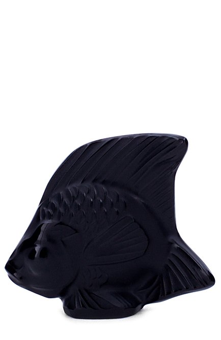 Скульптура fish LALIQUE черного цвета, арт. 3000100 | Фото 1 (Статус проверки: Проверена категория; Интерьер_коллекция: Fish; Ограничения доставки: fragile-2)