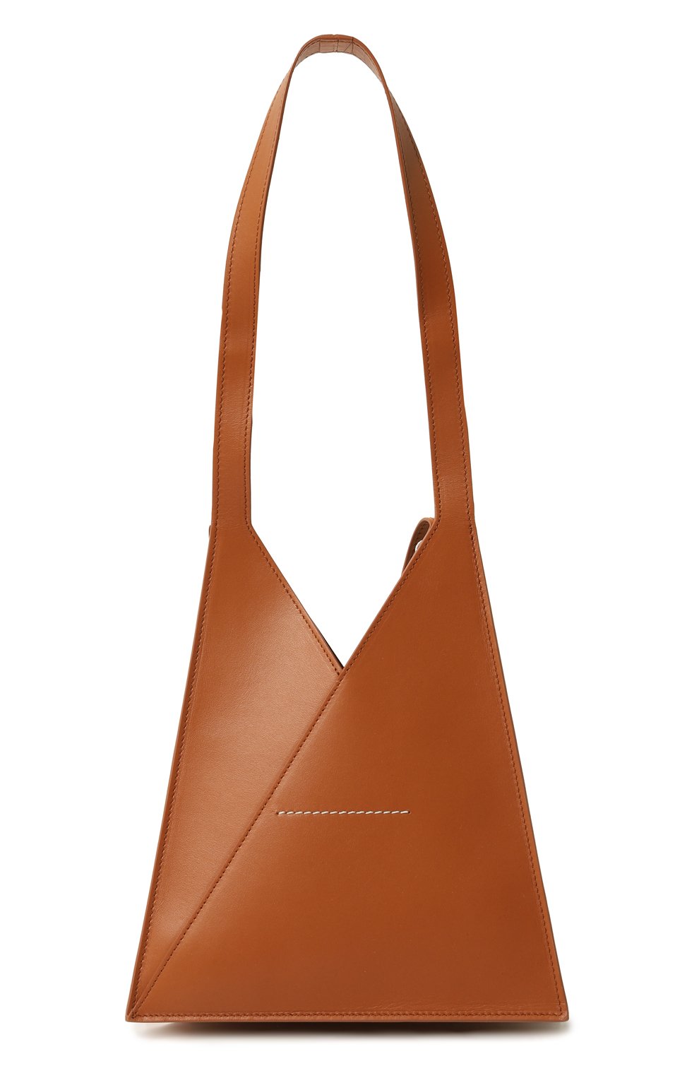 Женская сумка japanese MM6 коричневого цвета, арт. SB6WD0012/P4811 | Фото 1 (Сумки-технические: Сумки top-handle; Материал: Натуральная кожа; Материал сплава: Проставлено; Драгоценные камни: Проставлено; Размер: small)
