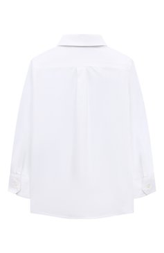 Детская хлопковая рубашка DOLCE & GABBANA белого цвета, арт. L43S91/FU5HW/2-6 | Фото 2 (Рукава: Длинные; Материал сплава: Проставлено; Материал внешний: Хлопок; Стили: Классический; Драгоценные камни: Проставлено)