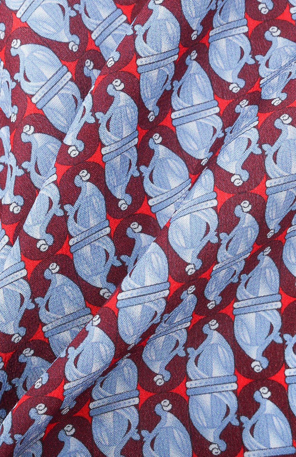Мужской шелковый платок LANVIN бордового цвета, арт. 3812/HANDKERCHIEF | Фото 2 (Материал: Текстиль, Шелк)