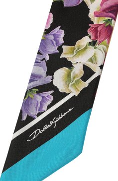 Женский шелковый шарф-бандо DOLCE & GABBANA разноцветного цвета, арт. FS215A/GDAY0 | Фото 4 (Материал: Текстиль, Шелк; Материал сплава: Проставлено; Нос: Не проставлено)