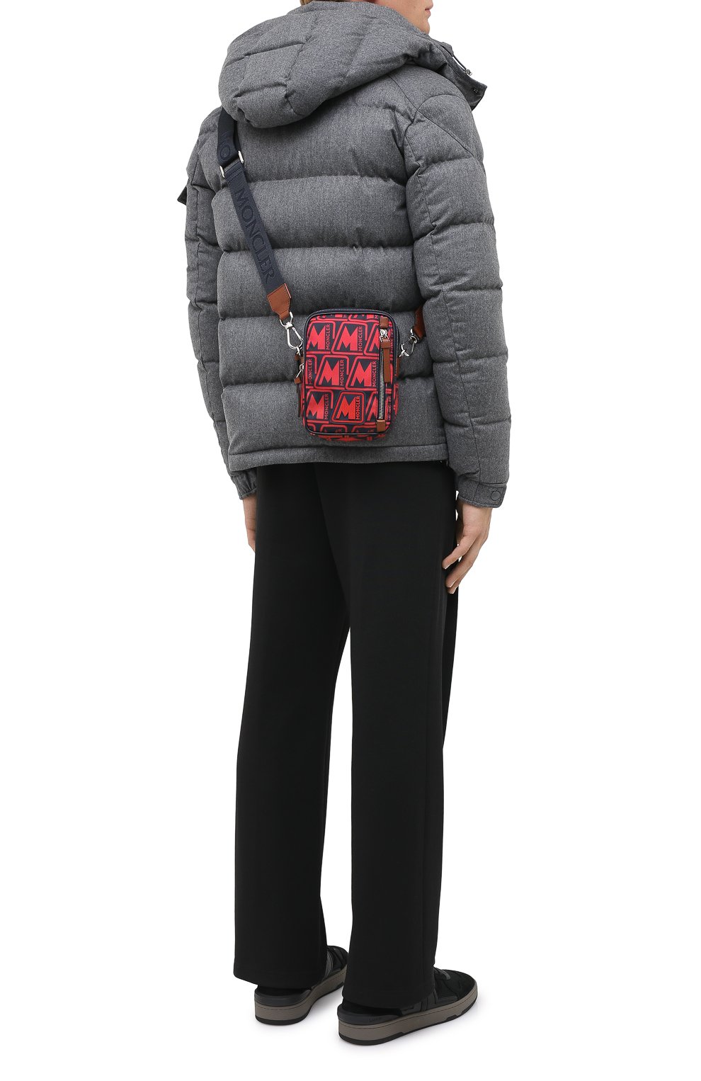 Мужская текстильная сумка detour MONCLER красного цвета, арт. F2-09A-5L700-00-02SL2 | Фото 2 (Размер: mini; Ремень/цепочка: На ремешке; Материал: Текстиль)