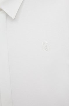 Детская хлопковая рубашка ALETTA белого цвета, арт. AM220774CR-31/9A-16A | Фото 3 (Рукава: Короткие; Материал сплава: Проставлено; Материал внешний: Хлопок; Драгоценные камни: Проставлено)