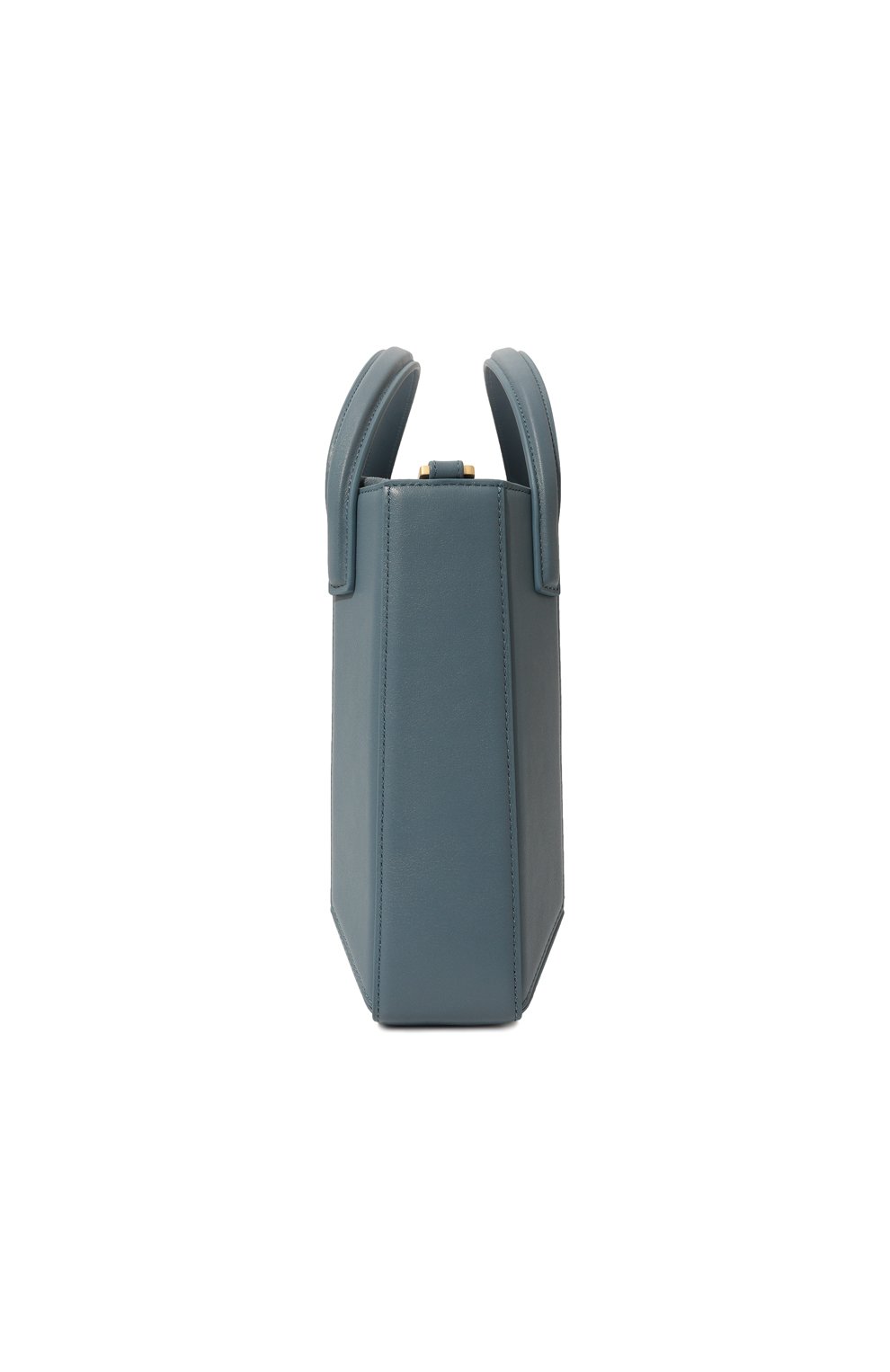 Женская сумка sera MLOUYE голубого цвета, арт. 10-016 | Фото 4 (Сумки-технические: Сумки top-handle; Размер: medium; Материал: Натуральная кожа; Ремень/цепочка: На ремешке)