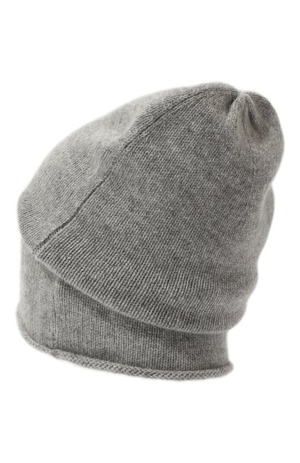 Мужская кашемировая шапка ALLUDE серого цвета, арт. 235/11246 | Фото 2 (Материал сплава: Проставлено; Материал: Текстиль, Кашемир, Шерсть; Нос: Не проставлено)