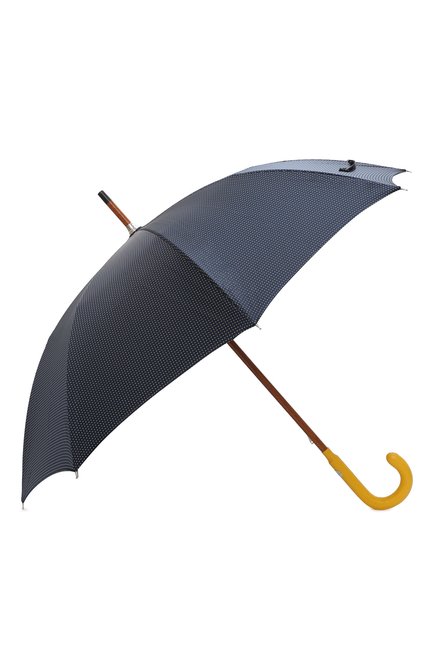 Мужской зонт-трость PASOTTI OMBRELLI темно-синего цвета, арт. 142/PUNT0/4 | Фото 2 (Материал: Синтетический материал, Металл, Текстиль)