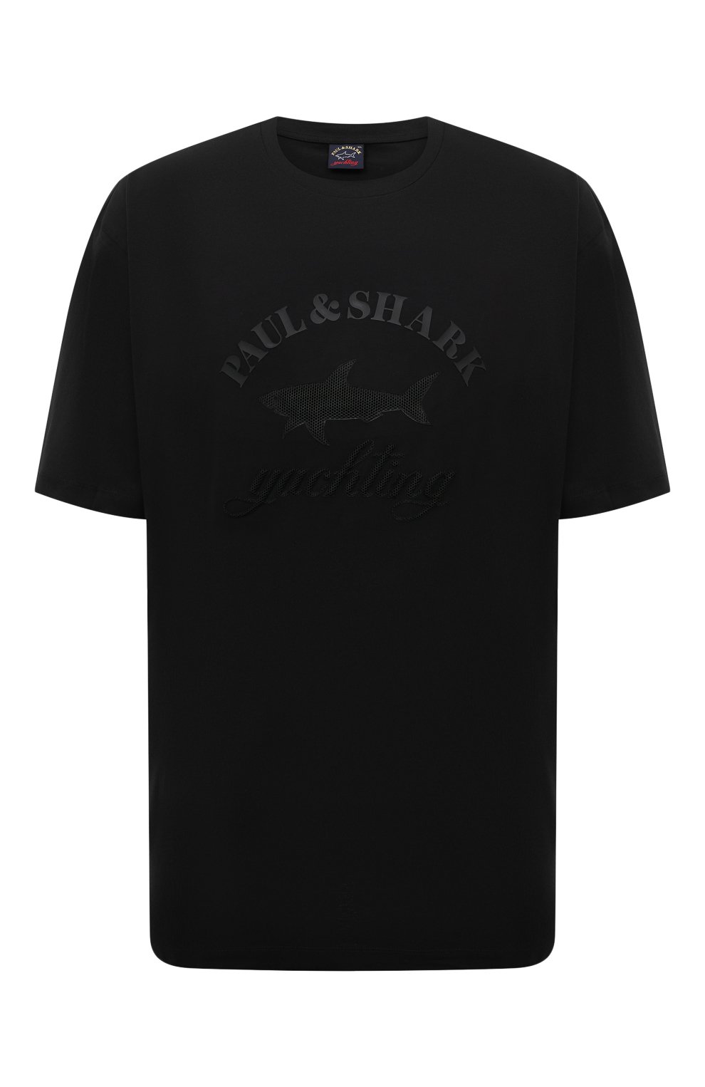Хлопковая футболка Paul&Shark 12311611/3XL-6XL, цвет чёрный, размер 56