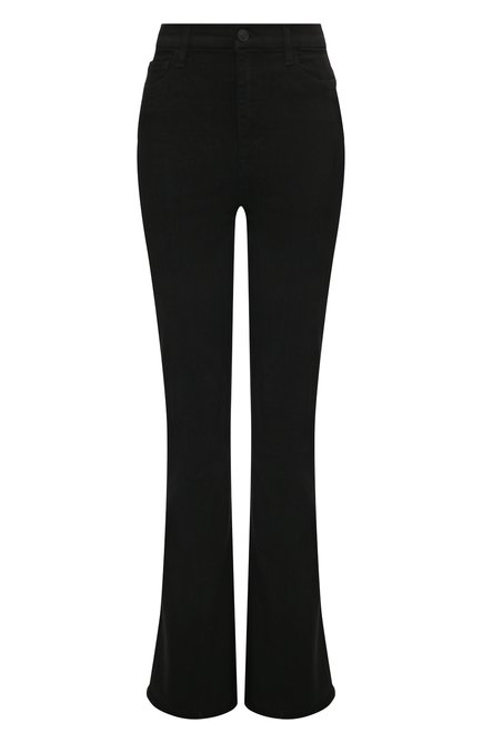 Женские джинсы 7 FOR ALL MANKIND черного цвета, арт. JSUS75000R | Фото 1 (Материал внешний: Хлопок; Длина (брюки, джинсы): Удлиненные)