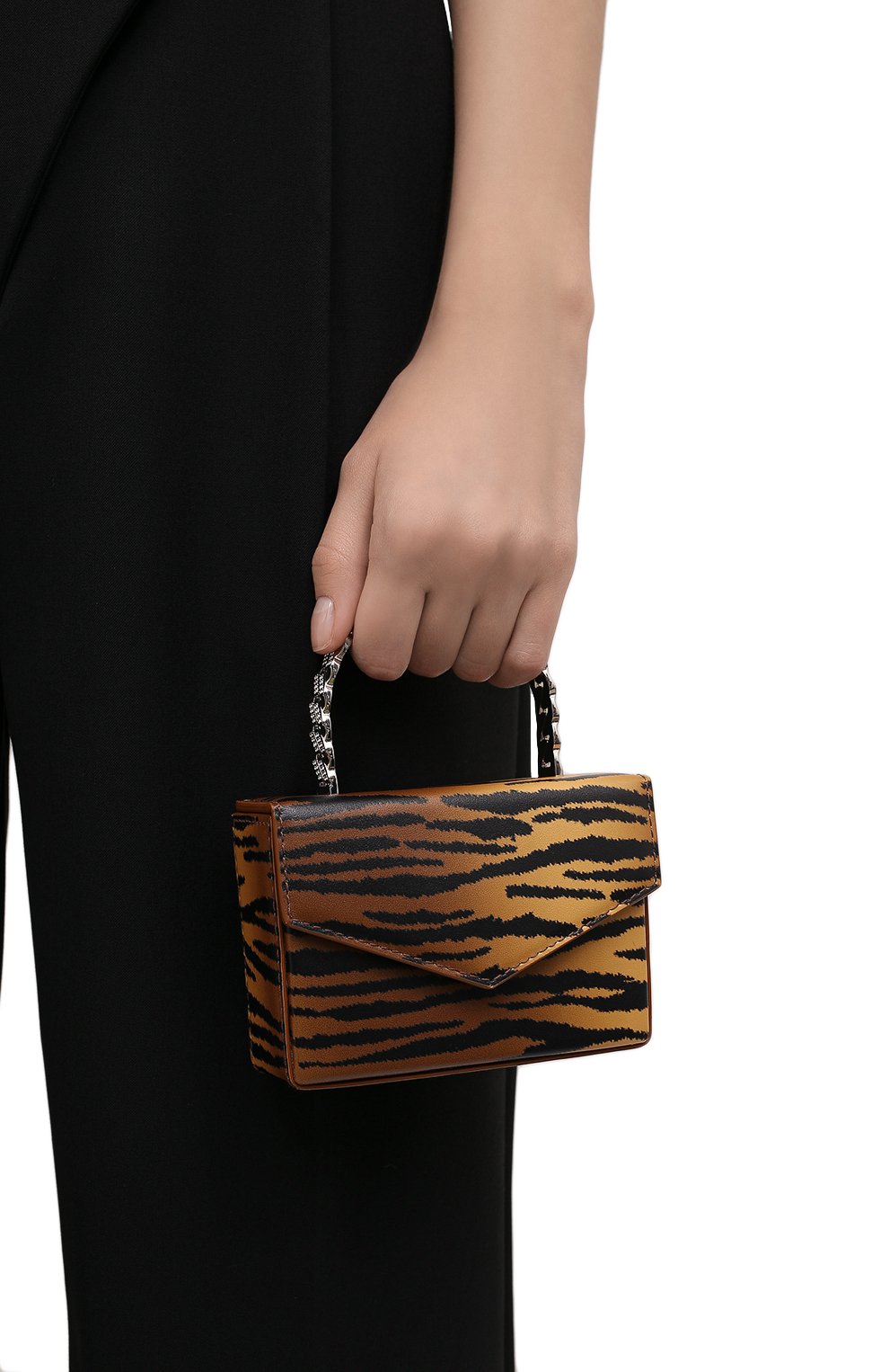 Женский сумка pernille mini AMINA MUADDI коричневого цвета, арт. SUPERAMINI PERNILLE/PRINT NAPPA | Фото 2 (Женское Кросс-КТ: Вечерняя сумка; Материал: Натуральная кожа; Размер: mini)
