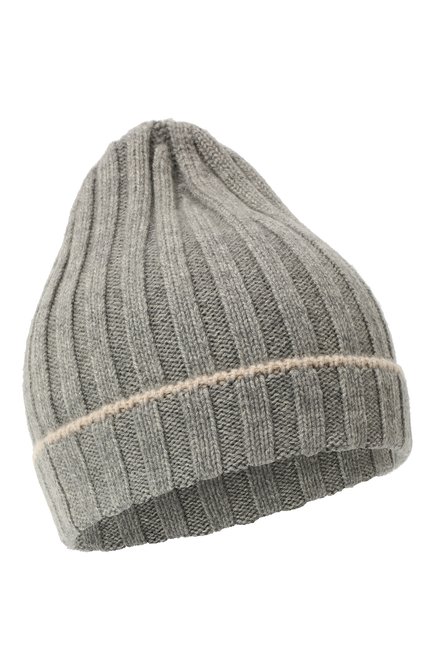 Мужская кашемировая шапка BRUNELLO CUCINELLI серого цвета, арт. M2240900 | Фот о 1 (Материал: Шерсть, Текстиль, Кашемир; Кросс-КТ: Трикотаж)