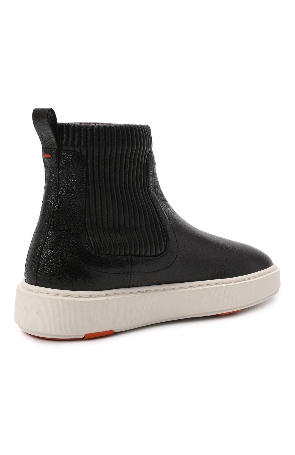 Женские кожаные ботинки SANTONI черного цвета, арт. WBCD60879BARRYMAN01 | Фото 4 (Подошва: Платформа; Материал внутренний: Натуральная кожа, Текстиль; Материал сплава: Проставлено; Материал утеплителя: Без утеплителя; Женское Кросс-КТ: Челси-ботинки; Драгоценные камни: Проставлено; Длина стельки: 23,9, 24,3, 24,6, 24,9, 25,3, 25,6, 25,9, 26,3, 26,6, 26,9, 27,2)
