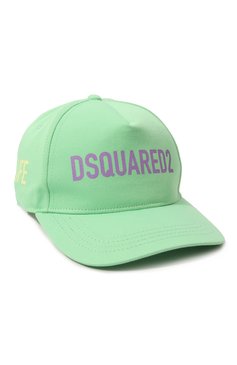 Женская хлопковая бейсболка DSQUARED2 светло-зеленого цвета, арт. BCM0638 05C05352 | Фото 1 (Материал: Текстиль, Хлопок; Материал сплава: Проставлено; Нос: Не проставлено)