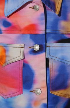 Женская джинсовая куртка DRIES VAN NOTEN разноцветного цвета, арт. 221-010535-4161 | Фото 5 (Кросс-КТ: Куртка, Деним; Рукава: Длинные; Стили: Гламурный; Материал внешний: Хлопок, Деним; Длина (верхняя одежда): Короткие)