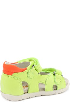 Детские кожаные сандалии с застежками велькро RONDINELLA зеленого цвета, арт. 3888-2S/5372 | Фото 3 (Материал внутренний: Натуральная кожа; Статус проверки: Проверено, Проверена категория)
