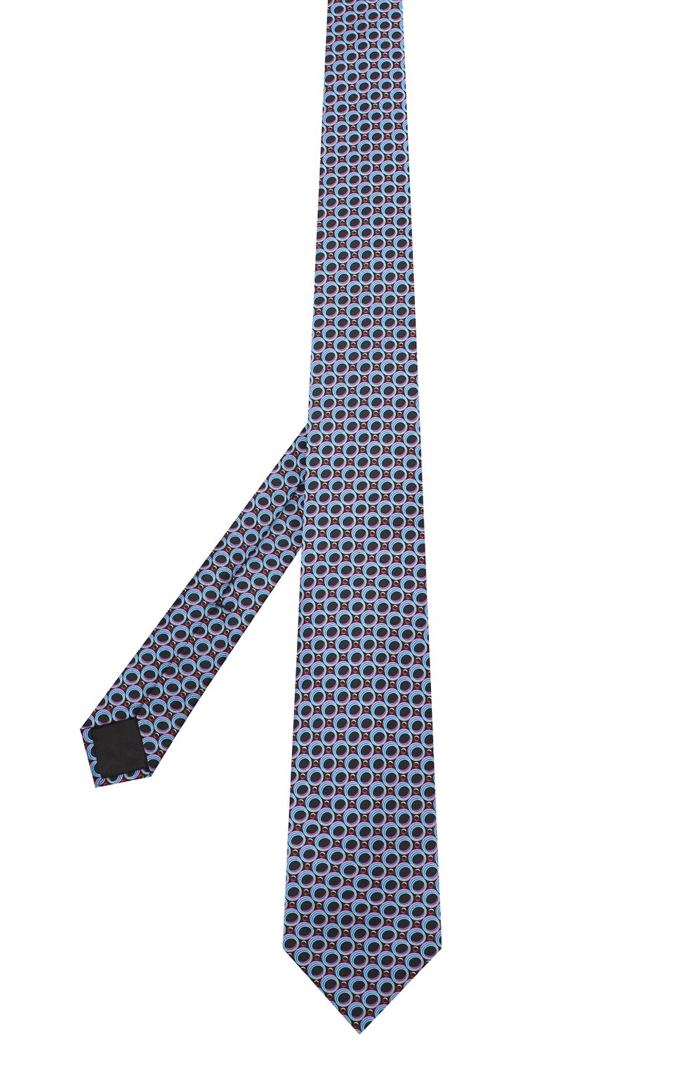 Мужской шелковый галстук ZILLI голубого цвета, арт. 50233/TIES | Фото 2 (Принт: С принтом; Материал: Текстиль, Шелк)