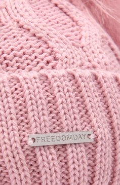 Детского шерстяная шапка FREEDOMDAY розового цвета, арт. IFRJG852AB-805-RFCF | Фото 3 (Материал: Текстиль, Шерсть, Синтетический материал)