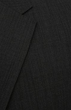 Мужской шерстяной костюм Z ZEGNA темно-серого цвета, арт. 924747/2X7YGX | Фото 6 (Материал внешний: Шерсть; Рукава: Длинные; Костюмы М: Однобортный; Стили: Классический; Материал подклада: Синтетический материал)