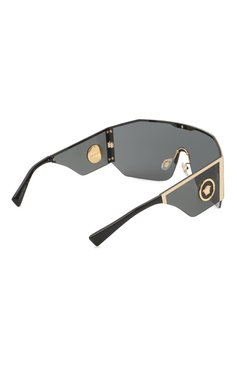 Женские солнцезащитные очки VERSACE черного цвета, арт. 2220-100287 | Фото 5 (Региональные ограничения белый список (Axapta Mercury): RU; Тип очков: С/з; Очки форма: Маска)